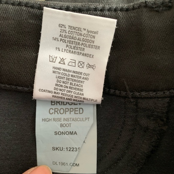 DL1961 Marianna Hewitt cropped black jeans. Size 30 - Picture 6 of 16